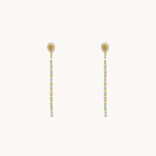 PENDIENTES LARGOS CON DIAMANTES