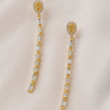 PENDIENTES LARGOS CON DIAMANTES