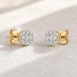 PENDIENTES BICOLOR CON DIAMANTES