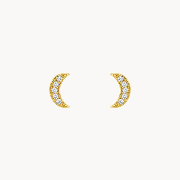 PENDIENTES LUNA CON DIAMANTES