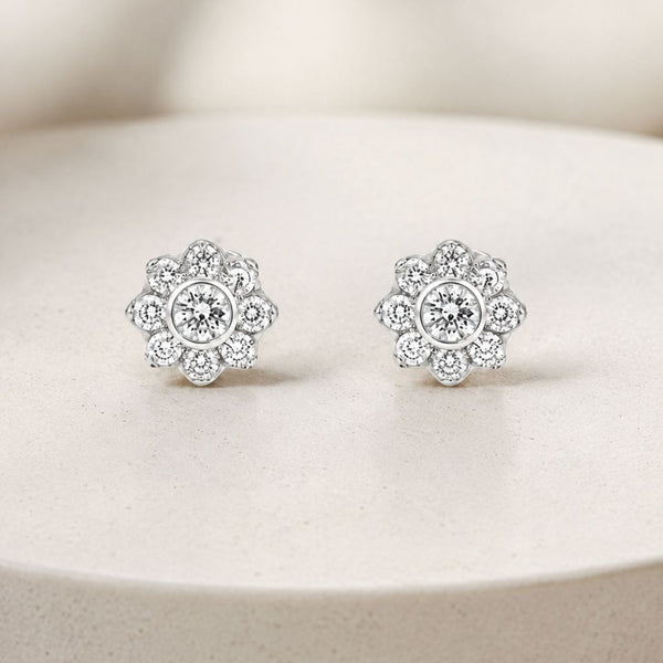 PENDIENTES BICOLOR CON DIAMANTES