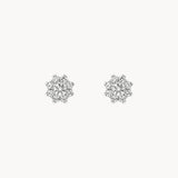 PENDIENTES FLOR BICOLOR CON DIAMANTES