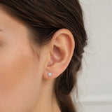 PENDIENTES FLOR BICOLOR CON DIAMANTES