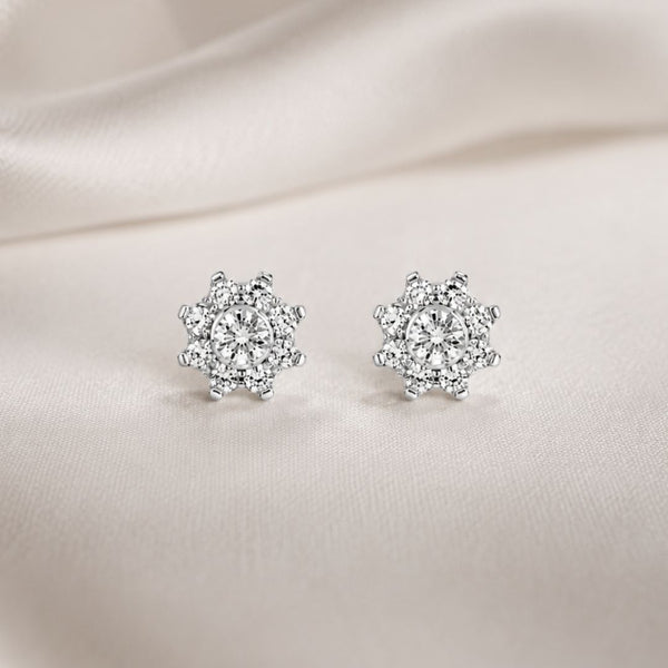PENDIENTES BICOLOR CON DIAMANTES