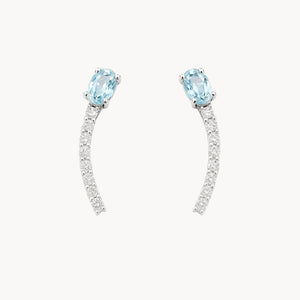 PENDIENTES AGUAMARINA Y DIAMANTES VITTORIA