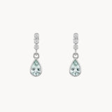 PENDIENTES AGUAMARINA Y DIAMANTES
