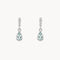PENDIENTES AGUAMARINA Y DIAMANTES
