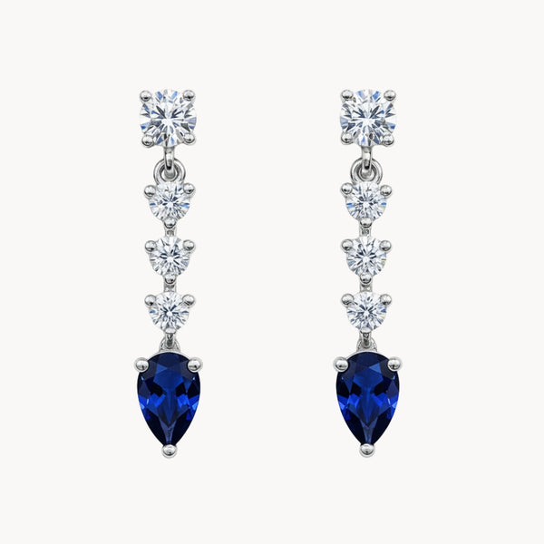 PENDIENTES ZAFIROS Y DIAMANTES SIRPA