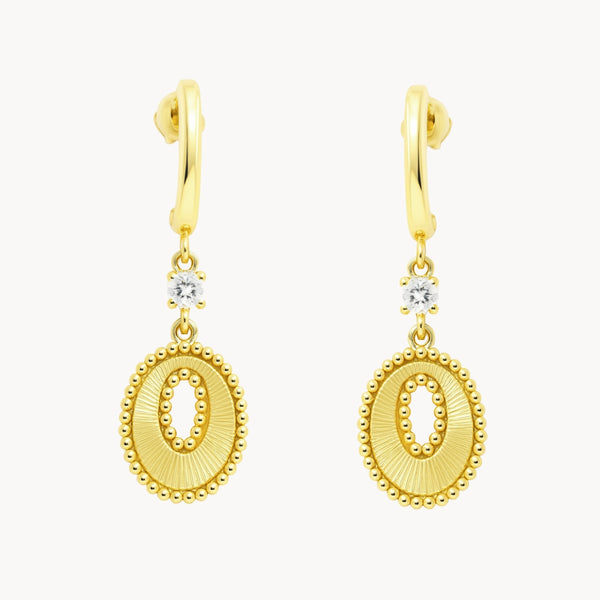PENDIENTES OVAL CON DIAMANTE DUNJA