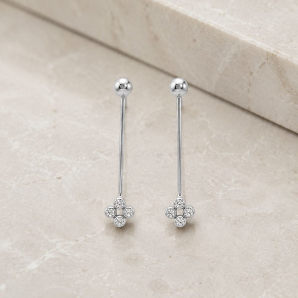 PENDIENTES LARGOS CON DIAMANTES