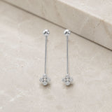 PENDIENTES LARGOS CON DIAMANTES