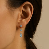 PENDIENTES AGUAMARINAS Y DIAMANTES HENE