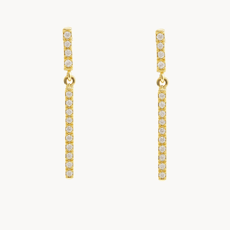 PENDIENTES LARGOS CON DIAMANTES LAIA