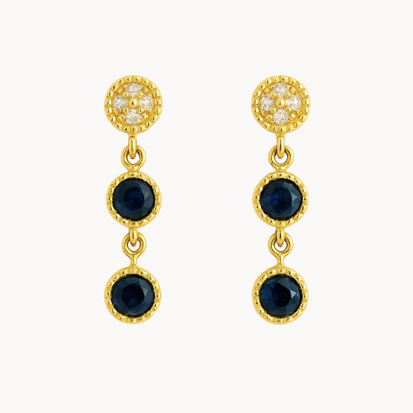 PENDIENTES ZAFIROS Y DIAMANTES BENIGNA