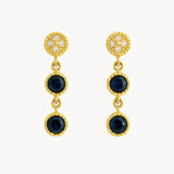 PENDIENTES ZAFIROS Y DIAMANTES BENIGNA