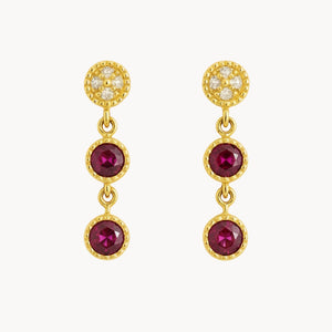 PENDIENTES RUBIES Y DIAMANTES BENIGNA