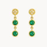 PENDIENTES ESMERALDAS Y DIAMANTES BENIGNA