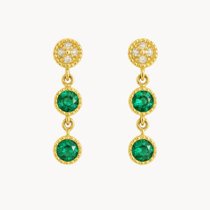 PENDIENTES ESMERALDAS Y DIAMANTES BENIGNA
