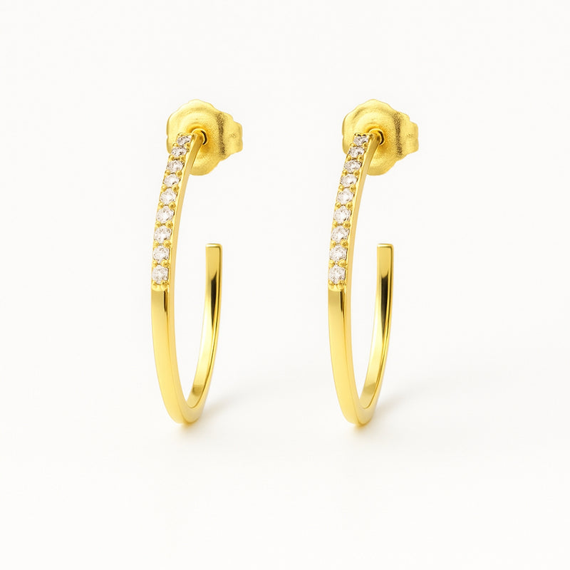 PENDIENTES AROS DIAMANTES KALEY