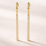 BRINCOS LONGOS COM DIAMANTES LAIA