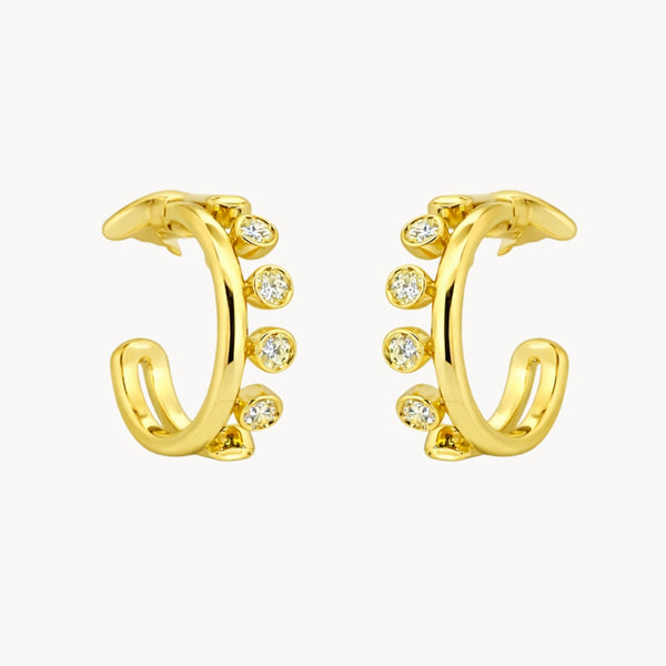 PENDIENTES AROS DIAMANTES GISELLE