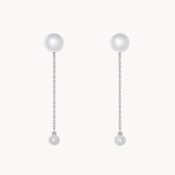 PENDIENTES PERLA Y DIAMANTE SERENA