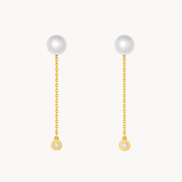 PENDIENTES PERLA Y DIAMANTE SERENA