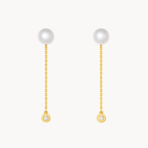 PENDIENTES PERLA Y DIAMANTE SERENA