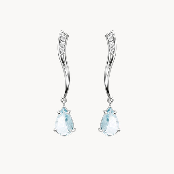 Aquamarine and Diamond Earrings Nancy