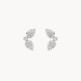 PENDIENTES HOJA CON DIAMANTES ADA