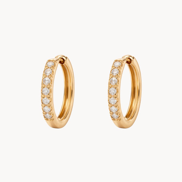 BRINCOS DE ARGOLA COM DIAMANTES MITZI