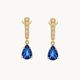 PENDIENTES ZAFIRO Y DIAMANTES LUISELLA