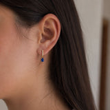 PENDIENTES ZAFIRO Y DIAMANTES LUISELLA