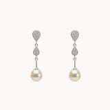 PENDIENTES PERLA Y DIAMANTES