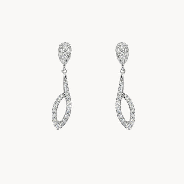 PENDIENTES LARGOS ONDA DE DIAMANTES