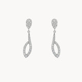 PENDIENTES LARGOS ONDA DE DIAMANTES