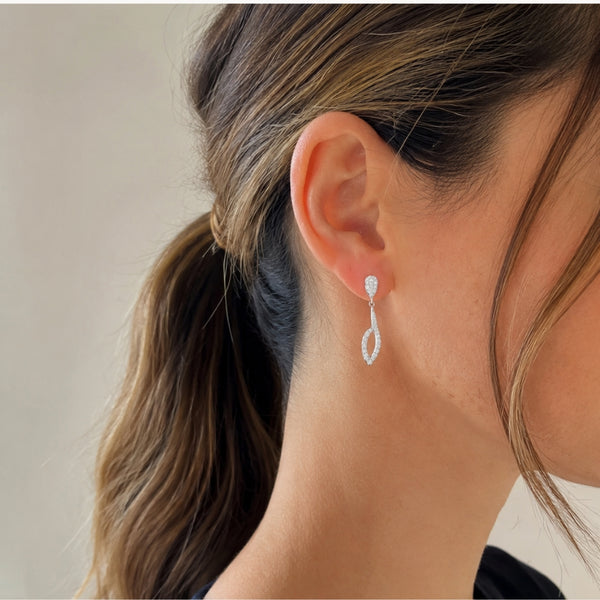PENDIENTES LARGOS ONDA DE DIAMANTES