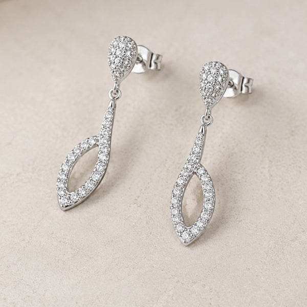 PENDIENTES LARGOS ONDA DE DIAMANTES