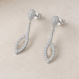 PENDIENTES LARGOS ONDA DE DIAMANTES