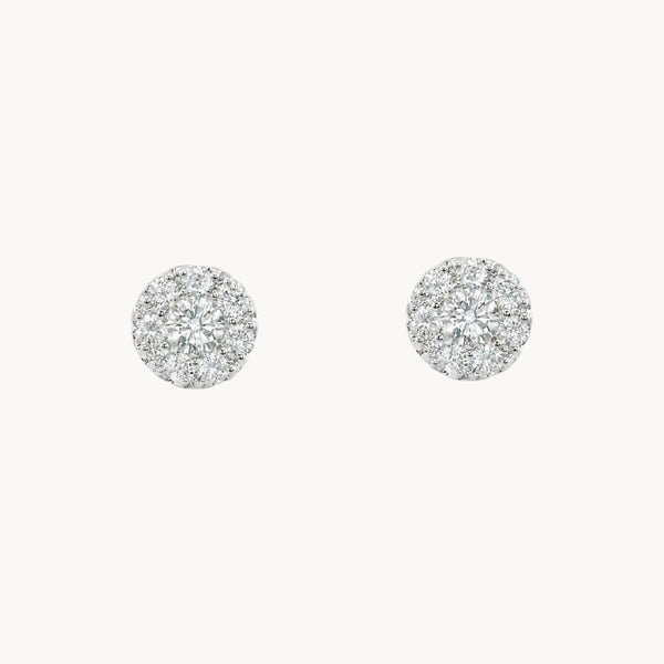 PENDIENTES HALO DE DIAMANTES