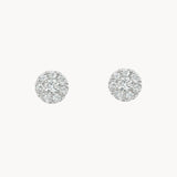 DIAMOND HALO DROP EARRINGS