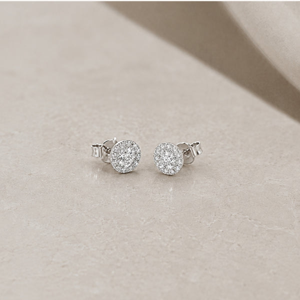 PENDIENTES HALO DE DIAMANTES