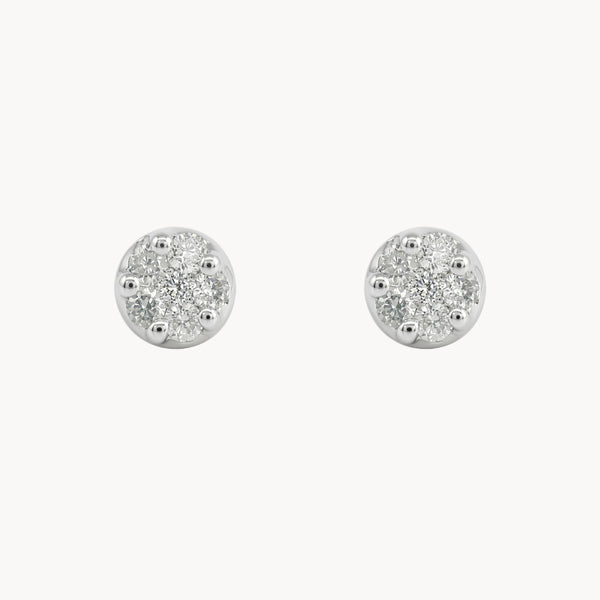 PENDIENTES CLUSTER CON DIAMANTES