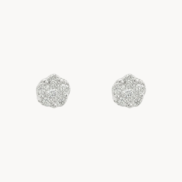 PENDIENTES BORDE ONDULADO CON DIAMANTES
