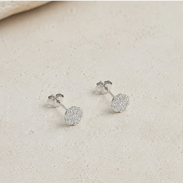 PENDIENTES BORDE ONDULADO CON DIAMANTES