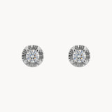 Diamond-Engraved Outline Earrings