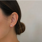 Diamond-Engraved Outline Earrings