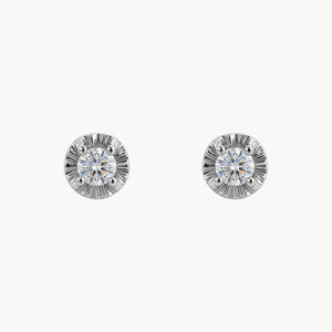 Diamond-Engraved Outline Earrings
