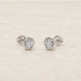 Diamond-Engraved Outline Earrings