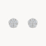 Pearl-Cutout Earrings with Diamonds